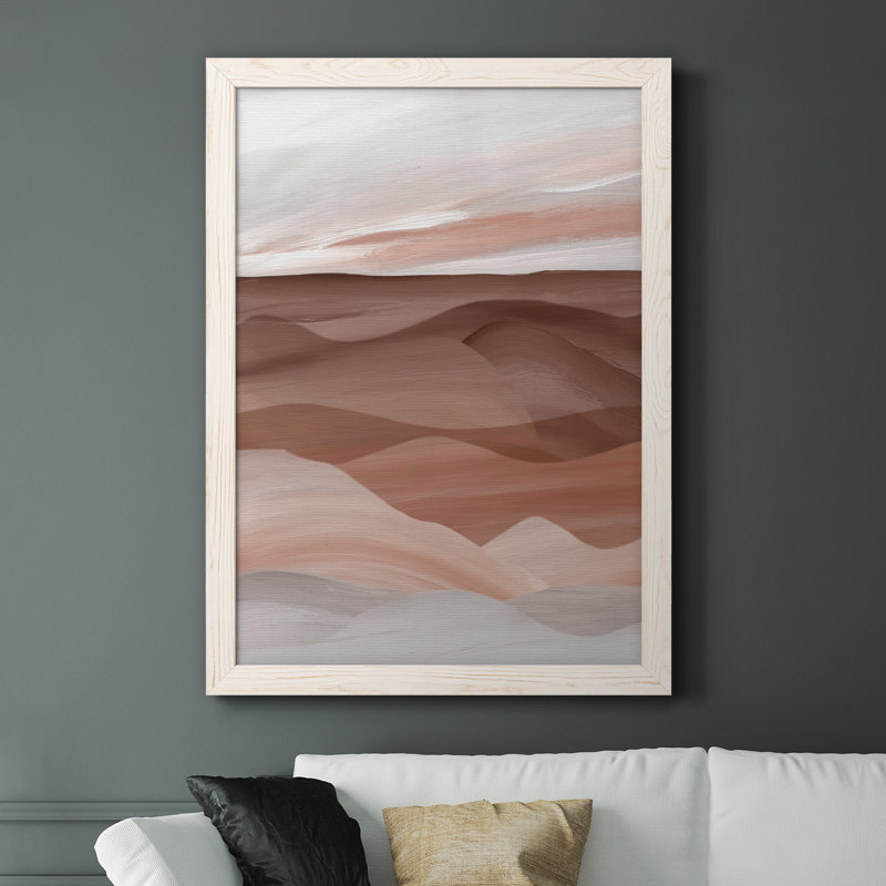 Sedona Valley - Peinture sur toile encadrée, H 31,5 po x l 23,5 po x P 1,5 po, Cadre blanc