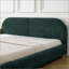 Structure de lit rembourrée de style minimaliste moderne avec tête de lit haute incurvée, tissu en fil de cercle de qualité supérieure et support de pieds robuste, matelas non inclus-1237234292-1237234293
