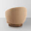 Modern Swivel Barrel Chairs With Wood Base-159300549