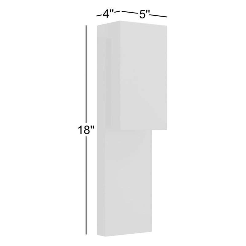 Double Down LED Outdoor Sconce, Black