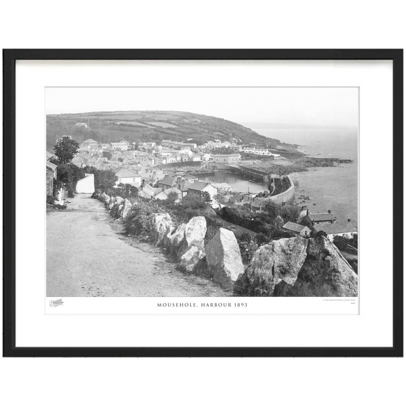 Mousehole, Harbour 1893 - Single Picture Frame Print, 60cm H x 80cm W x 2.3cm D