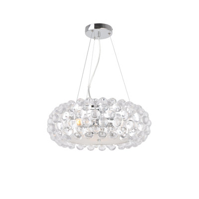 Hillside 3 - Light Chrome LED Crystal Pendant