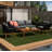 4 Piece Patio Furniture Set, Pe Rope Outdoor Patio Conversation Furniture Set, All Weather Outdoor Patio Sofa With Cushion And Solid Wood Table, Black