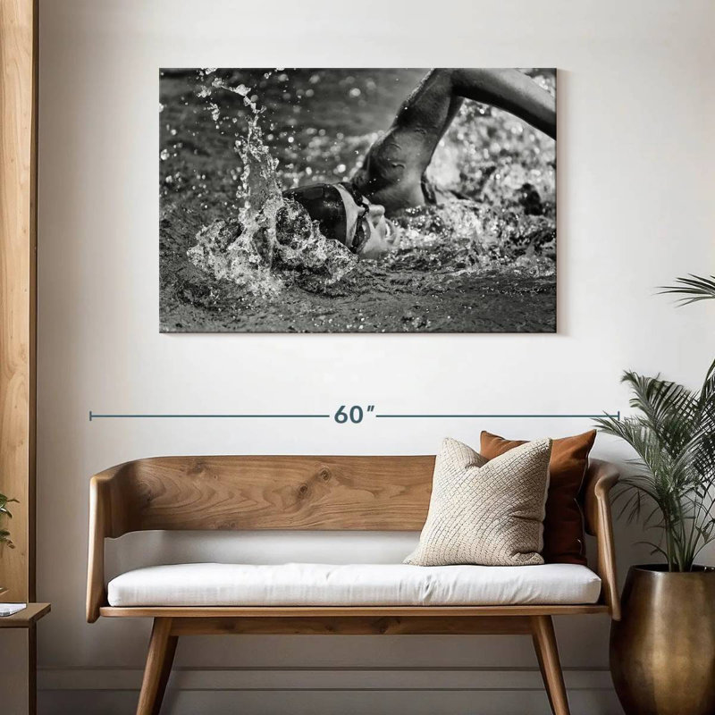 Sireci Olympic Swimmer, 30" H x 45" W