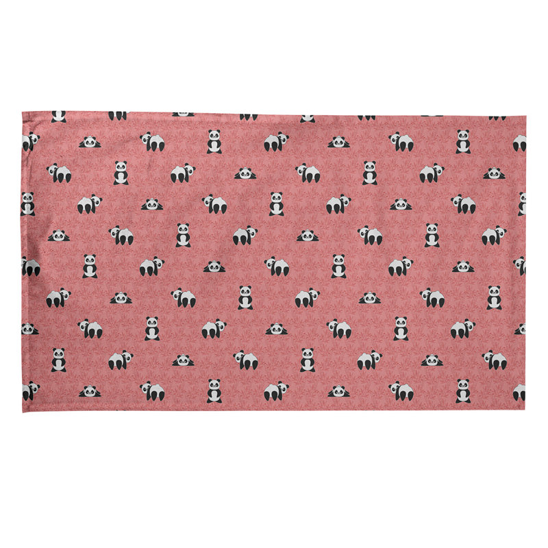 Mcguinness Tea Towel Kitchen Towel, Poly Twill, Red