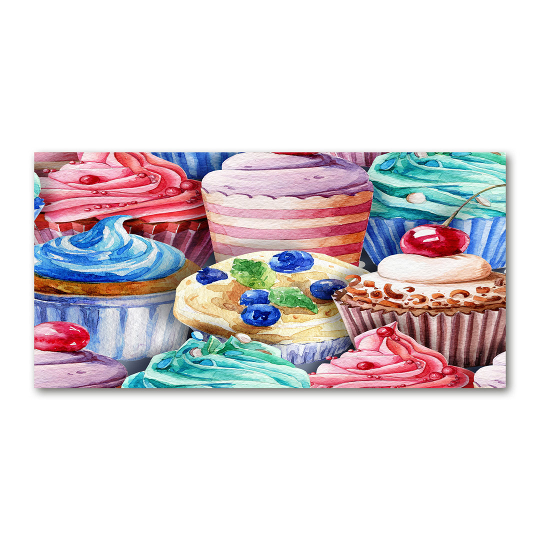 Bunte Muffins - Kunstdrucke auf Leinwand