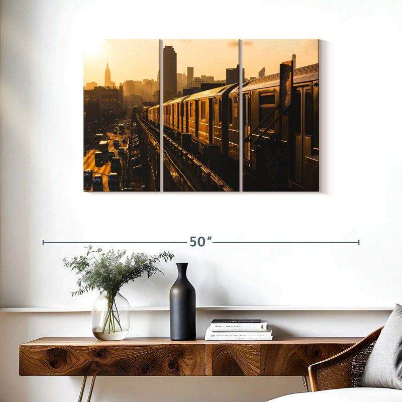 Sireci NY Subway Train, 24" H x 38" W