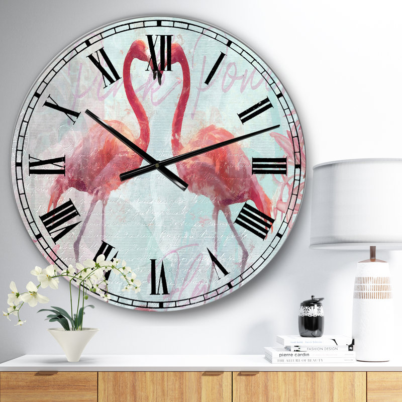 Très grande horloge murale Flamingo Power, Surdimensionné