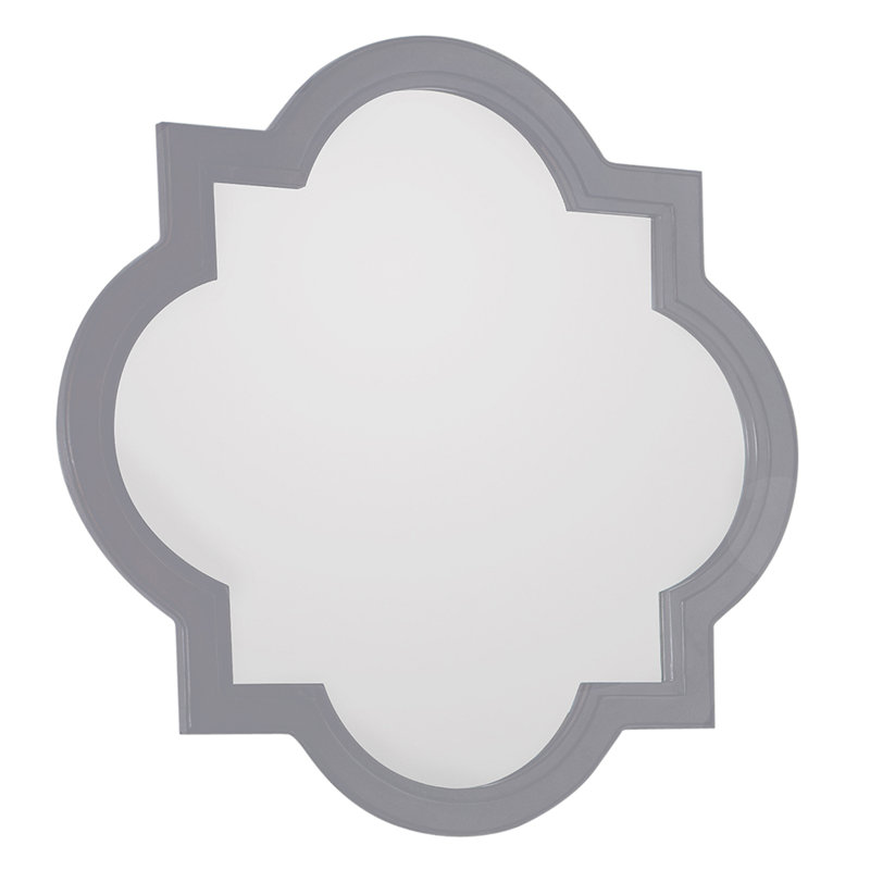 Miroir de salle de bain Cremeans Glam, Gris, H 32 po x l 32 po x P 1 po