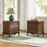 Lundgren Transitional 24'' Tall 2 - Drawer End table with Wood Legs and Charging Station Space