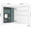 Armoire à pharmacie 24 po x 26 po avec miroir biseauté - ouverture par la porte gauche, espace généreux, miroir, bois d'ingénierie, coffre à pharmacie l 24 po x H 26 po avec porte qui s'ouvre, espace de rangement spacieux, charnières transparentes Hd-226067422