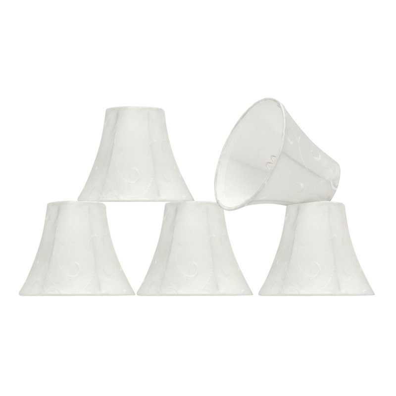Abat-jour cloche en Similisoie en soie de 5 po (attache) de couleur beige
