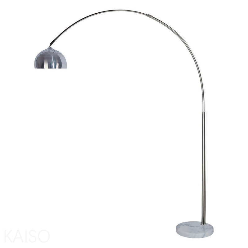 Lampe sur pied en métal chromé poli 1pc