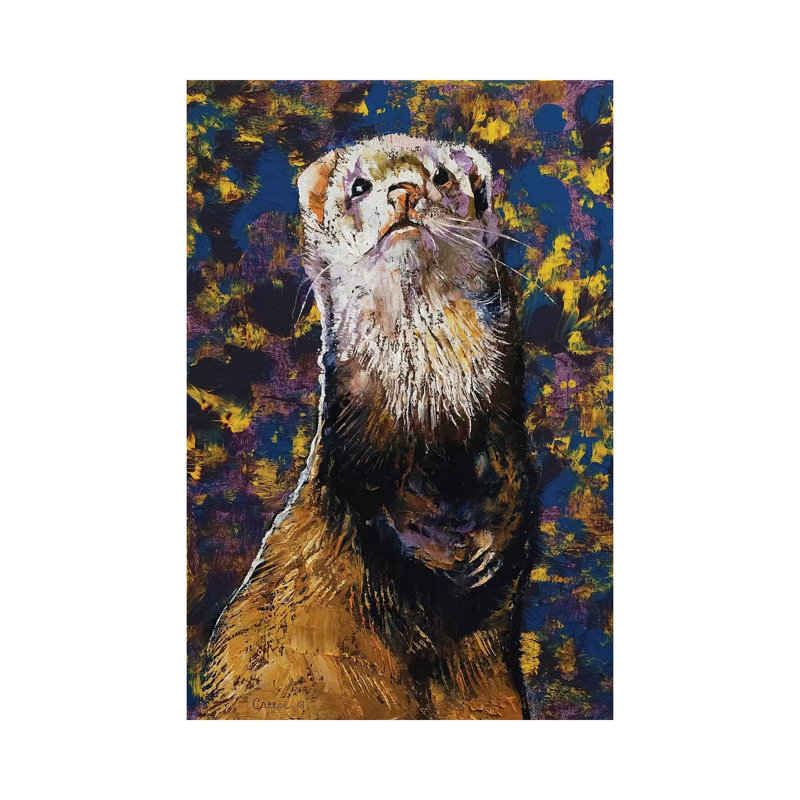 Regal Ferret by Michael Creese - Wrapped Canvas Painting, 66.04 cm H x 45.72 cm W x 1.91 cm D