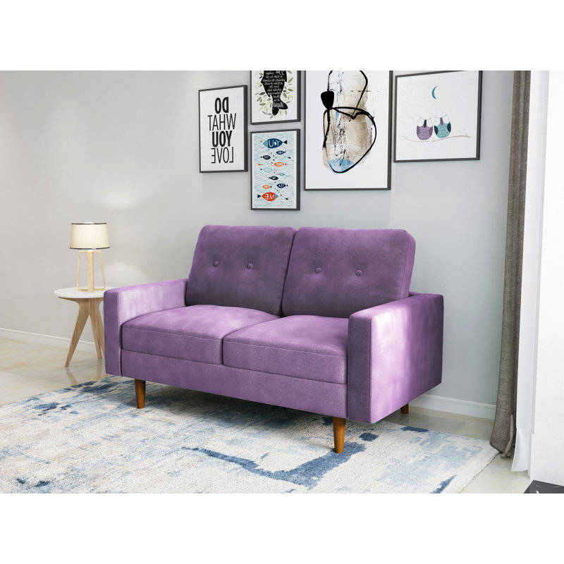 Causeuse 58 po, Velours lavande