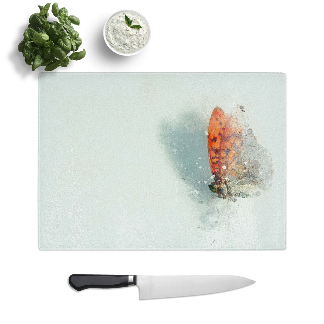 Tempered Glass Butterfly on a Thistle Chopping Board