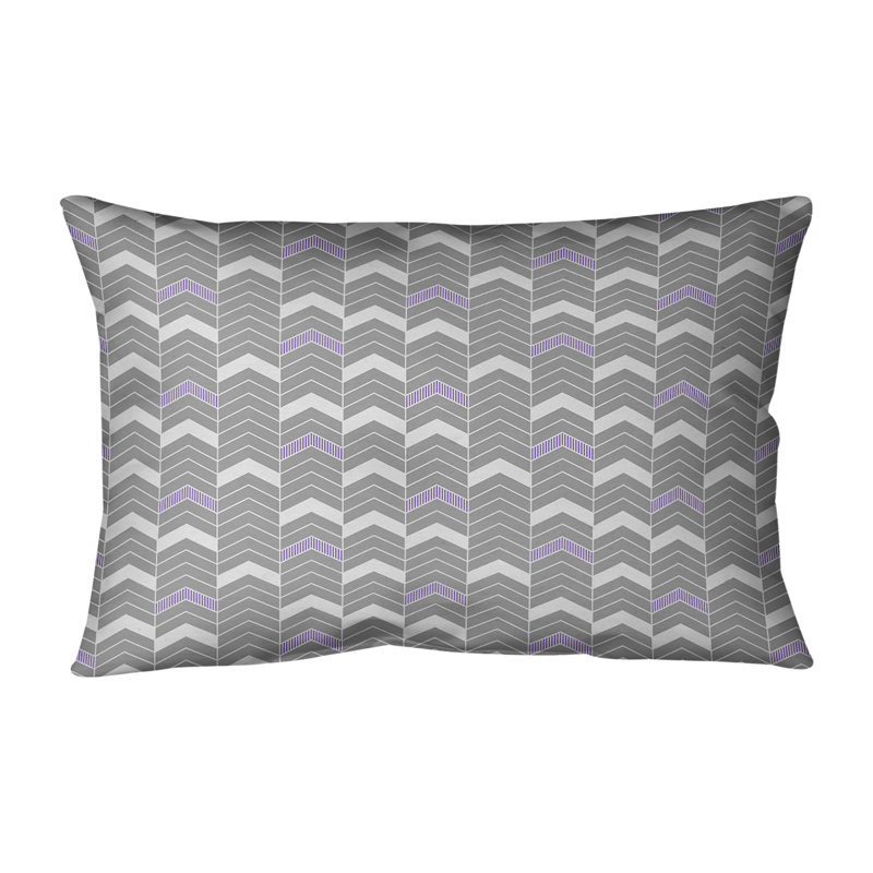 Coussin Rhonda, H 14 po x l 20 po, Mauve, Pas de bourre