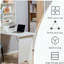 Bureau convertible mural pliable, bureau flottant multifonctionnel avec tablette de rangement pour bureau personnel, blanc-181064434