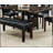 Modern Faux Marble Top Dining Table with Shelve Storage Base, Birch Wood and MDF Construction for Durability