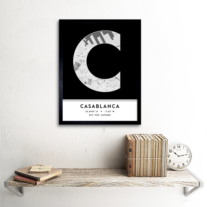 Casablanca Morocco City - Single Picture Frame Typography