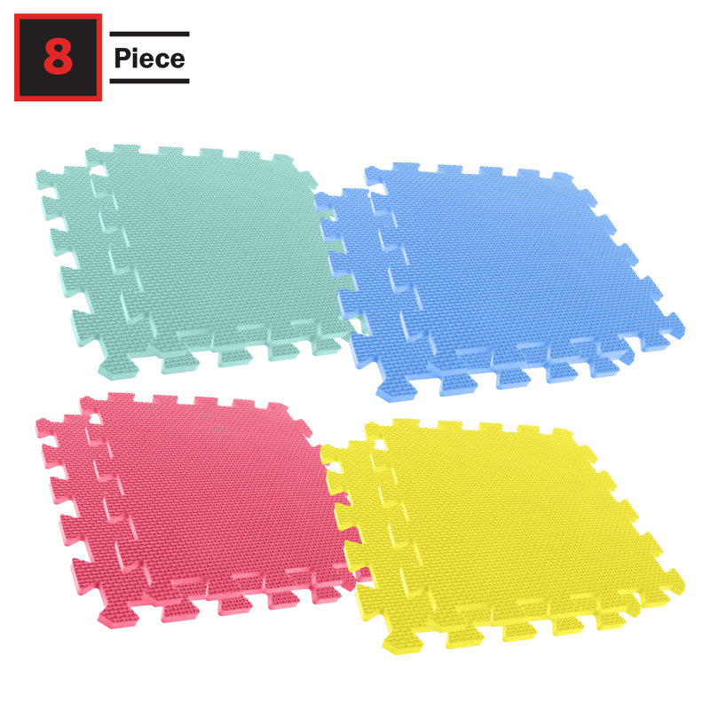 Multicolor EVA Foam Interlocking Exercise and Play Mat Set