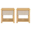 Ensemble de 2 tables de chevet polyvalentes en bois d'hévéa robuste pour les petits espaces-571095102