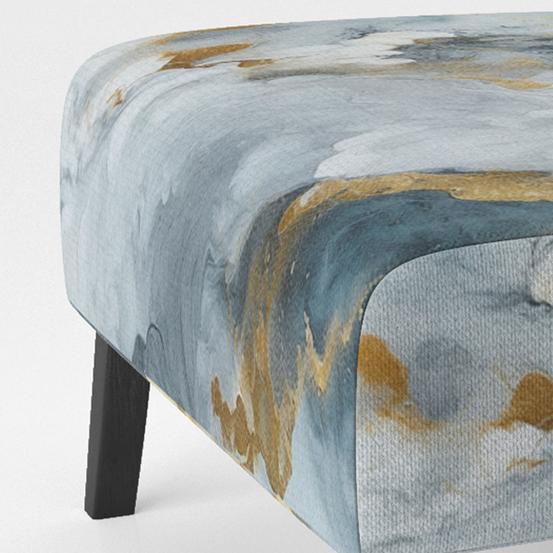 Fauteuil de chambre Berendien , Mélange de polyester gris / or
