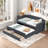 Upholstered Daybed With Trundle And 3 Drawers-1616540053