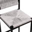 Ensemble de 2 tabourets de bar gris tissés à la main avec tabouret à hauteur de comptoir et tabouret de bar en papier tissé pour la cuisine, la maison et le bureau (gris)
