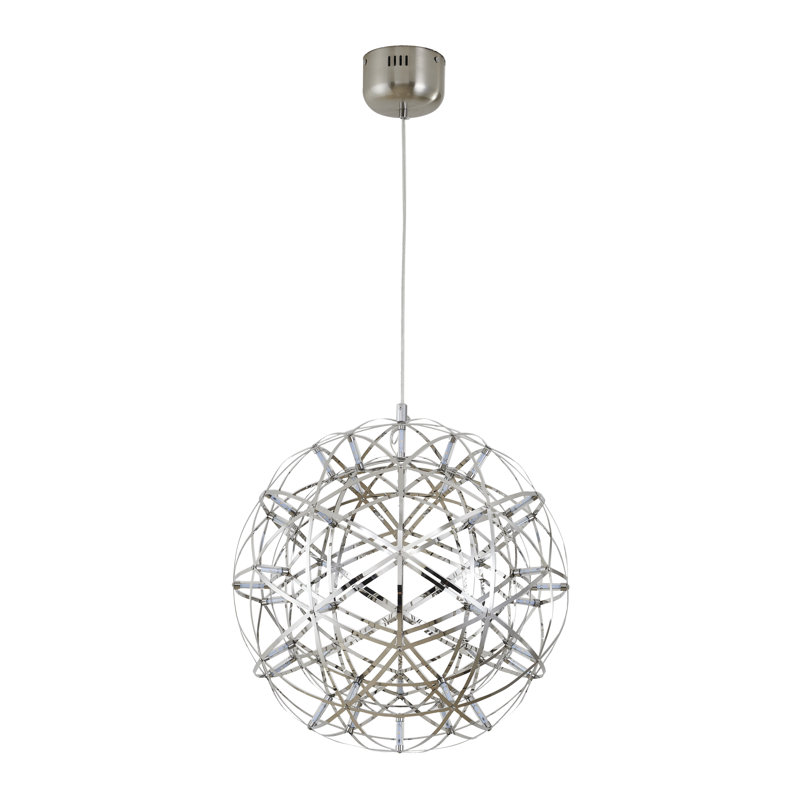 Mercier 42-Light Chrome Dimmable LED Globe Chandelier
