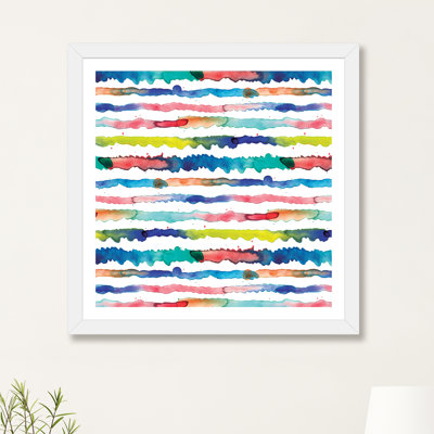 " Gradient Watercolor Lines Blue " by Ninola Design