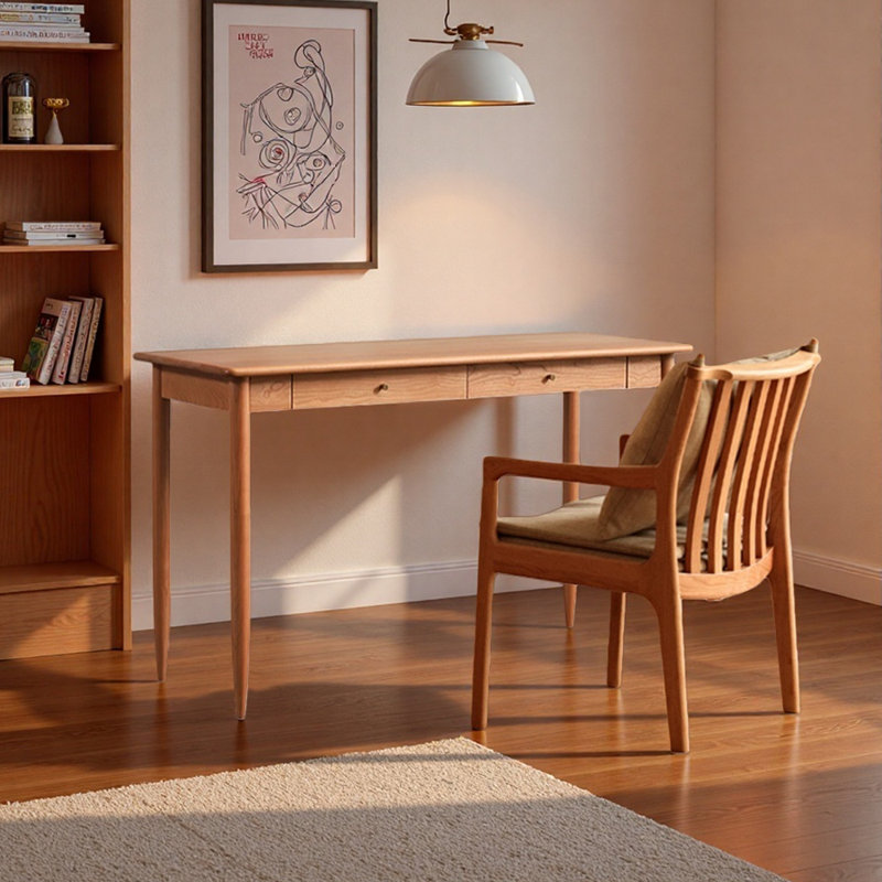 Simple And Durable Cherry Wood Solid Wood Desk