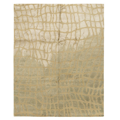 Hand Knotted Area Rug in Straw