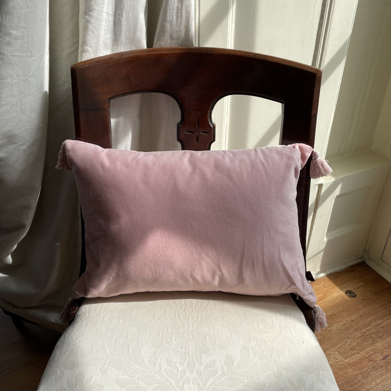 Cave Rectangular Cushion, Blush Pink