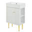 Meuble-lavabo contemporain avec rangement spacieux et design élégant-404483982