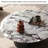 Simple round marble coffee table living room-104725316