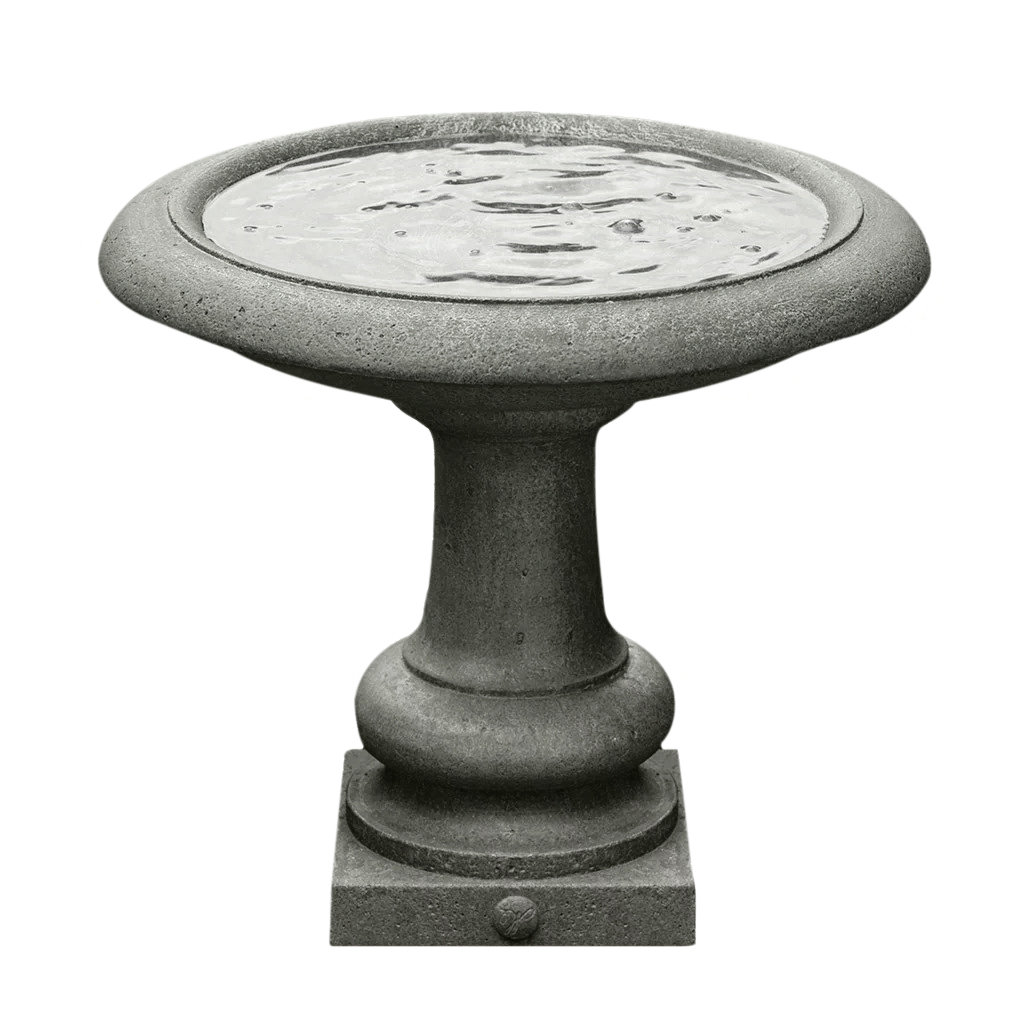 Connerton Concrete Pedestal Birdbath, Alpine Stone