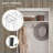 Coat Rack with Shoe Storage Bench, Rustic White Wood Grain Hall Tree | White | Particle Board