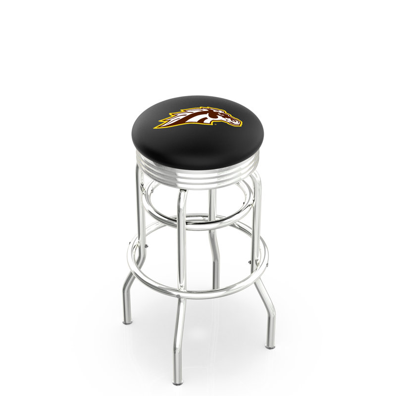 Tabouret de bar Logo Series, Tabouret de bar d'une hauteur de siège de 30 po, Double anneau chromé