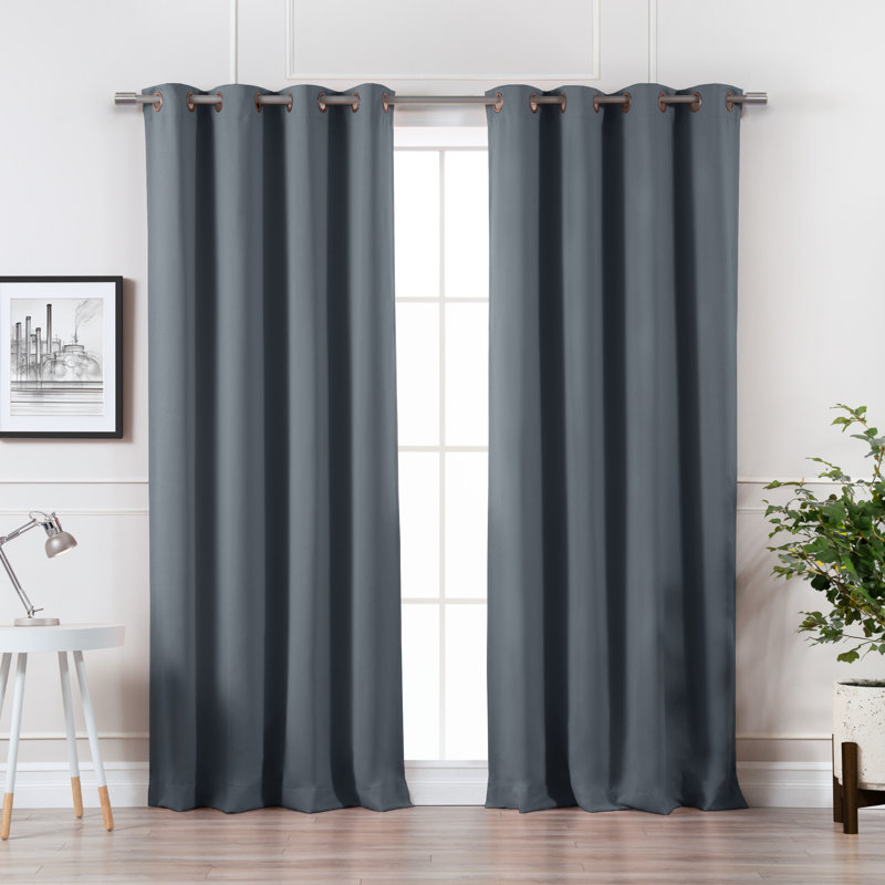 Aubreey Blackout Curtain Panel Pair, Mingreen, 52" W x 84" L