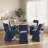 Upholstered Swivel Dining Chair-784071258