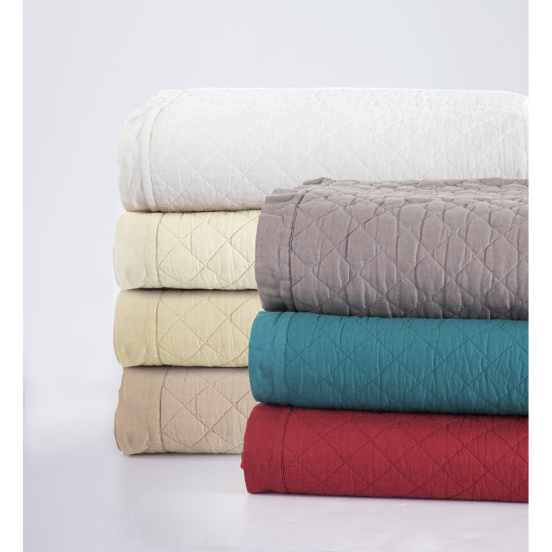 Courtepointe 1 pièce Diamond Linen, Courtepointe Fulll / Queen, Turquoise