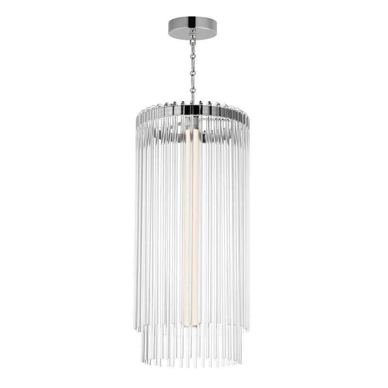 Jolie-Entry Foyer Pendant, Polished Nickel