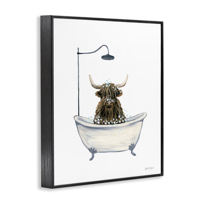 Art de giclée de baignoire Highland Cow par Yvette St. Amant