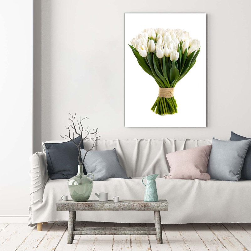 White Tulips - Wrapped Canvas Print