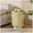 Golden Round Side Table With Vertical Stripes