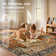 Goldene Vintage Tiger Desert Color Washable Area Rug - Soft Cashmere Carpet for Living Room, Bedroom, or Office