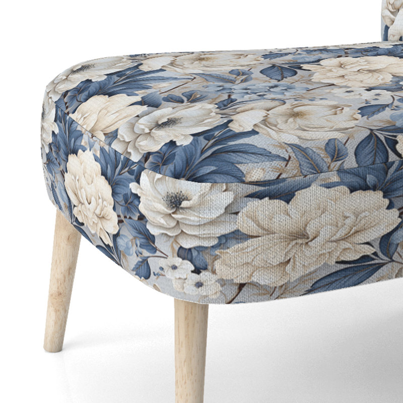 Chaise d'appoint rembourrée bleu Ethereal Shadows Moody