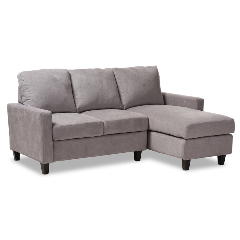 Canapé modulaire réversible rembourré Himalaya, Velours gris