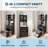 3 in 1 Vanity Desk with LED Light, Tall Makeup Vanity Set with 2 AC Outlets & USB-c, Dressing Table with Drawers & Acrylic Doors, Nightstand Vanity Mirror-699890003